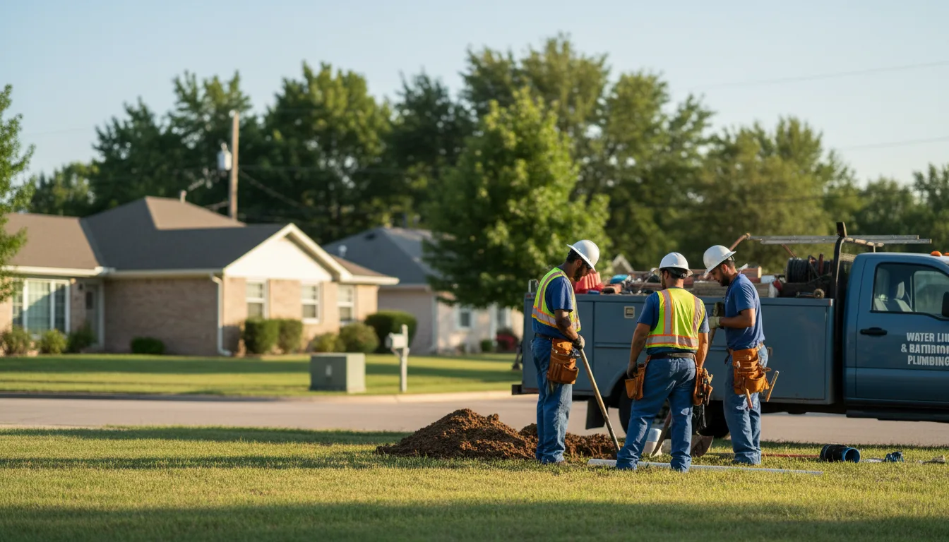 Residential water line and bathroom plumbing service in Myrtlewood, AL